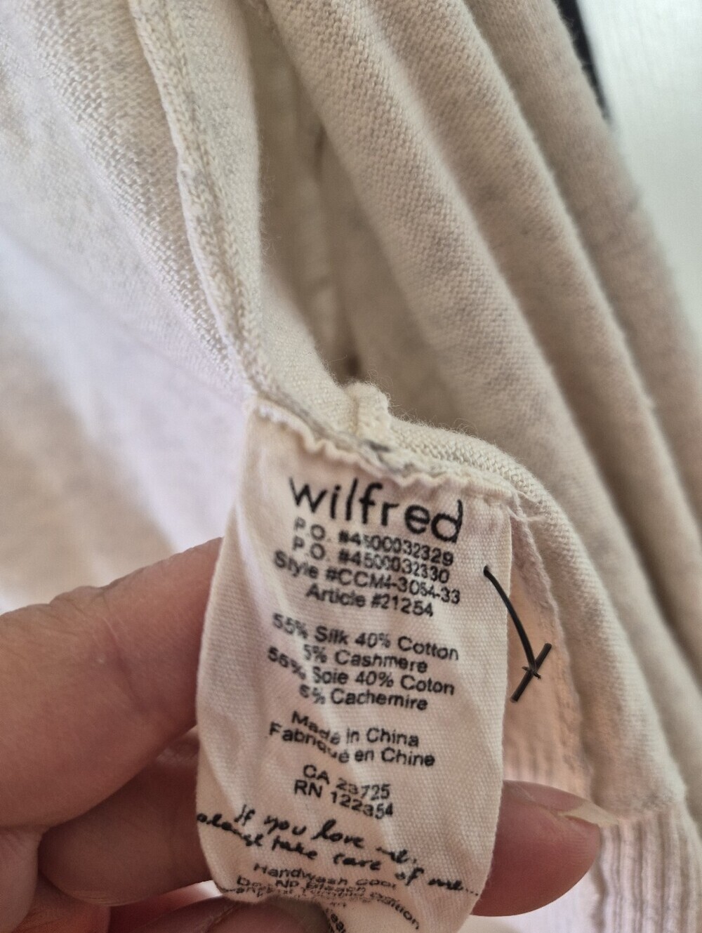 Wilfred Flaubert Cardigan Heather Gray Silk Cashmere Knit Minimalist OldMoney - Picture 6 of 7